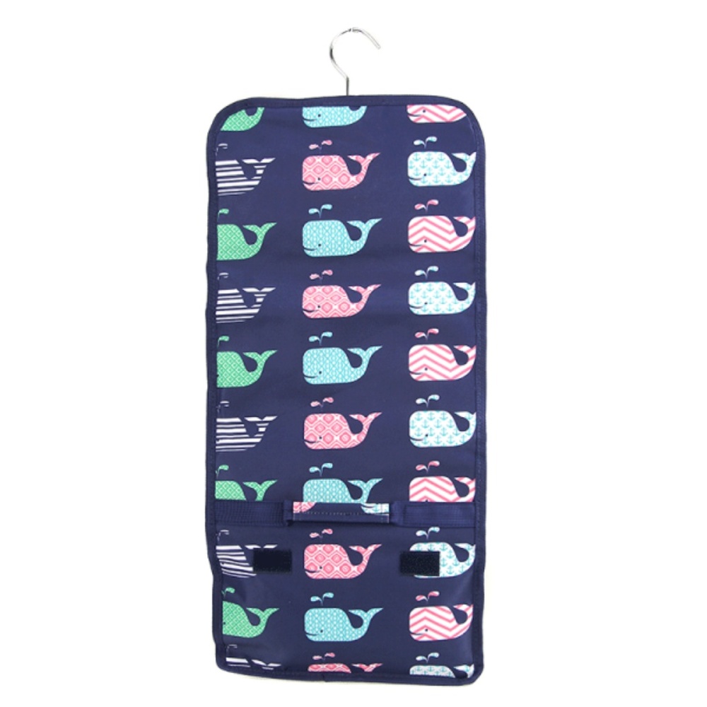 Whale Hanging Cosmetic Makeup Bag Toiletry Navy